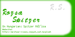 rozsa spitzer business card